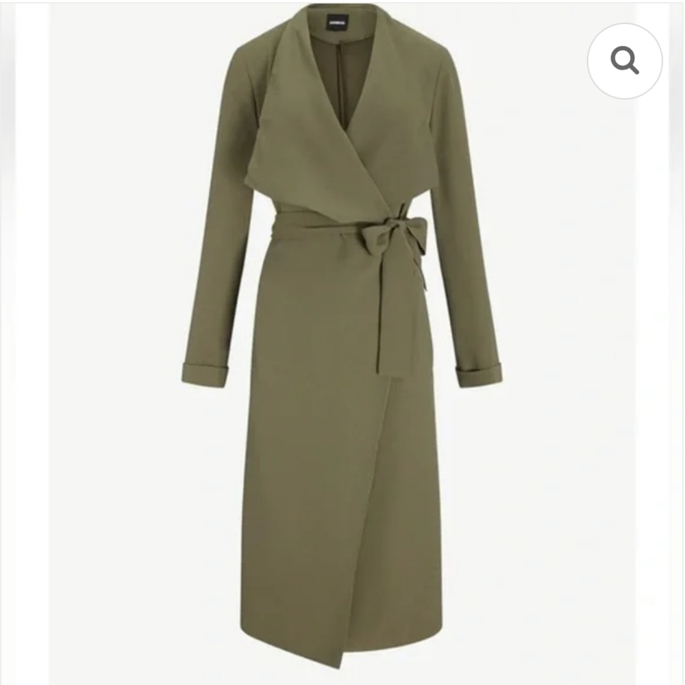 Belted Soft Trench Coat Express Flyaway Jacket
